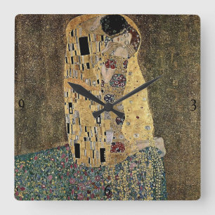 Reloj Cuadrado El beso de Gustavo Klimt (circa 1908)