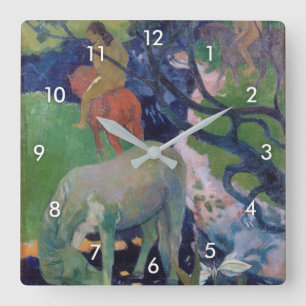 Reloj Cuadrado El caballo blanco, Gauguin