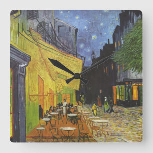 Reloj Cuadrado El café de la terraza de Van Gogh
