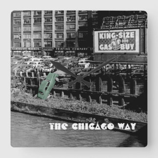 RELOJ CUADRADO EL CAMINO DE CHICAGO FURIOSO MOTORISTA COLORSPLASH