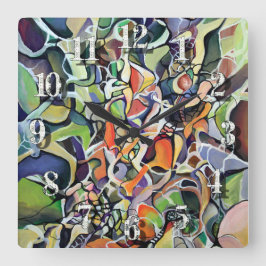 Reloj Cuadrado El caos abstrae el expresionismo arte contemporáne