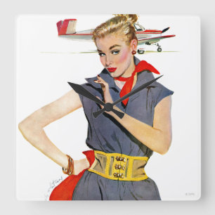 Reloj Cuadrado El chica que robó los aeroplanos