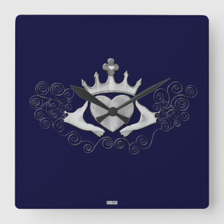Reloj Cuadrado El Claddagh (plata)