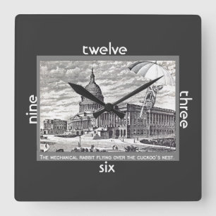 Reloj Cuadrado El congreso es conejo mecánico del cuco