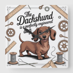 Reloj Cuadrado El Dachshund Es Un Perro Perfectamente Diseñado