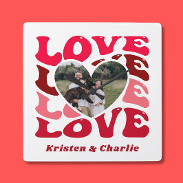 Reloj Cuadrado El día de San Valentín Personalizado de amor Foto 