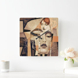 Reloj Cuadrado El Eco de “Virelle” – Un Retrato Abstracto