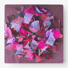 El efecto 3D moderno: cintas moradas de color rosa