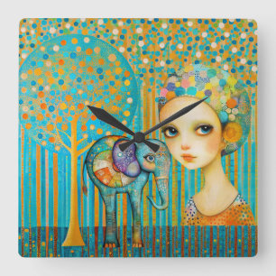 Reloj Cuadrado El encanto del elefante