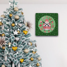Reloj Cuadrado El Escandinavo Santa Claus Green