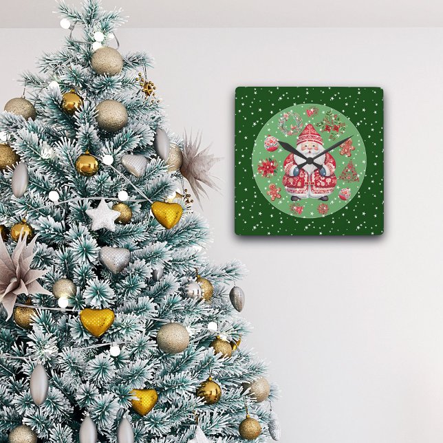 Reloj Cuadrado El Escandinavo Santa Claus Green (Subido por el creador)