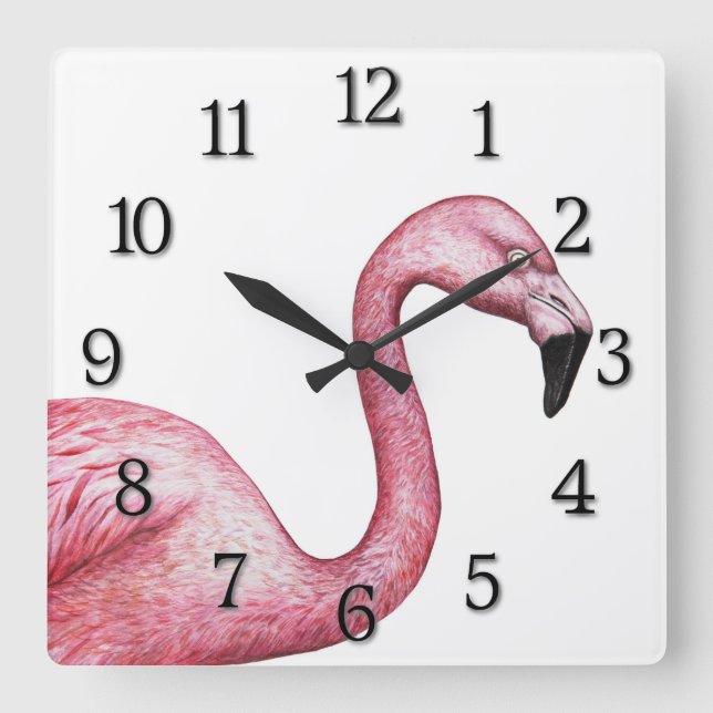 Reloj Cuadrado El flamenco (Anverso)