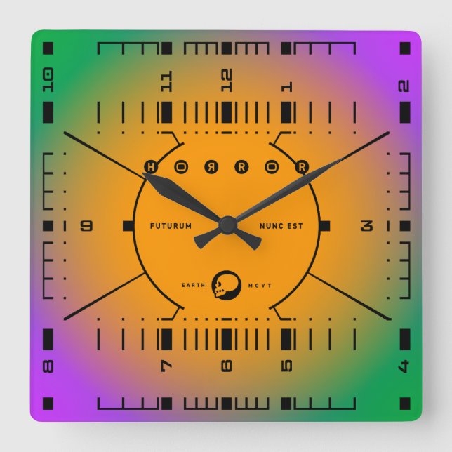Reloj Cuadrado El Futuro Es Ahora (Anverso)