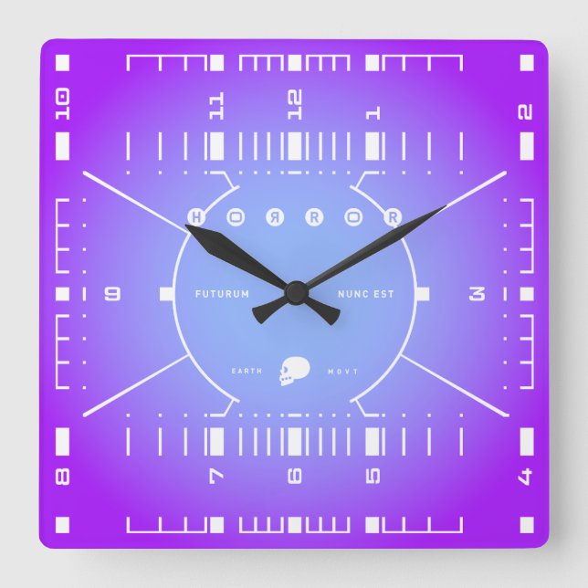 Reloj Cuadrado El Futuro Es Ahora (Anverso)