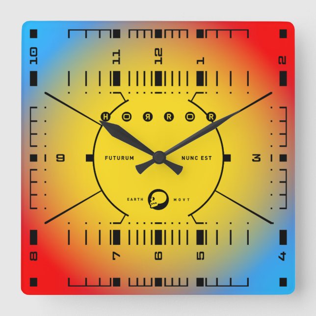 Reloj Cuadrado El Futuro Es Ahora (Anverso)