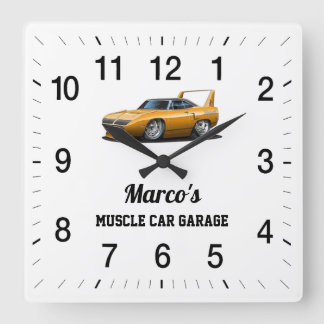 Reloj Cuadrado El garaje para el automóvil músculo de Marco