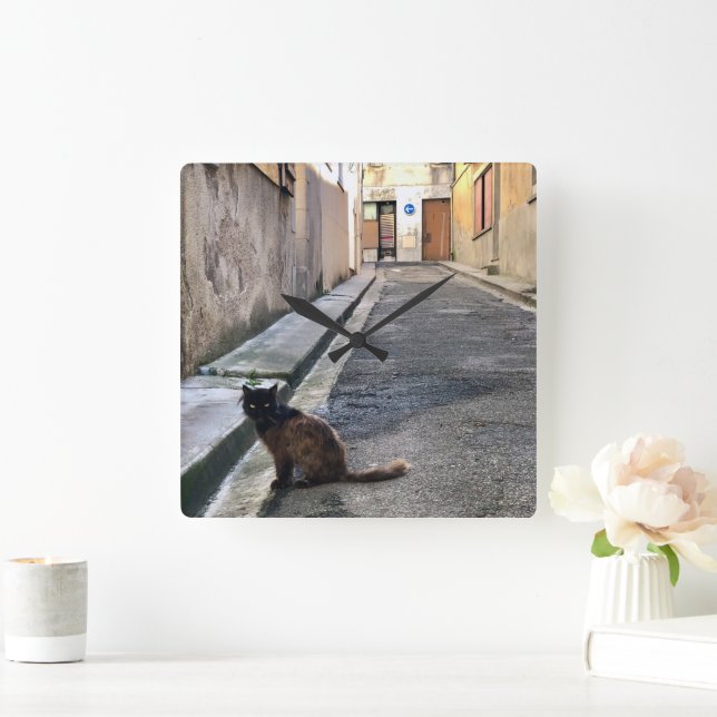 Reloj Cuadrado El gato francés (Hogar)