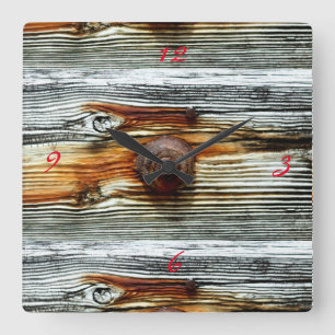 Reloj Cuadrado el gris del driftwood sube a Thunder_Cove