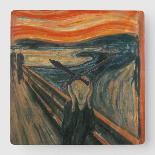 Reloj Cuadrado El grito - Edvard Munch (Anverso)
