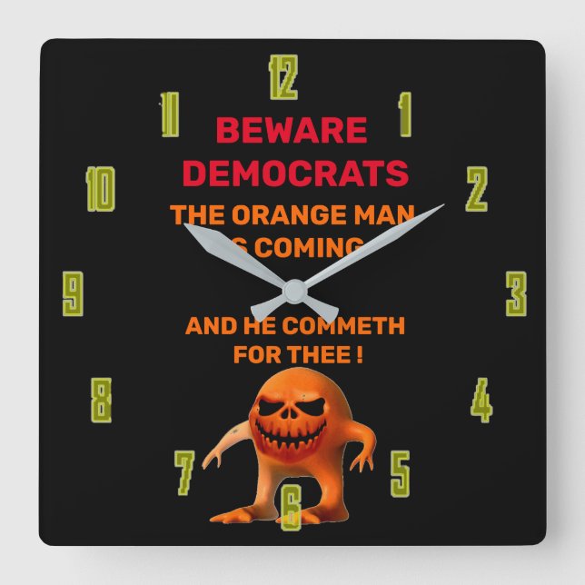 RELOJ CUADRADO EL HOMBRE NARANJA  (Anverso)