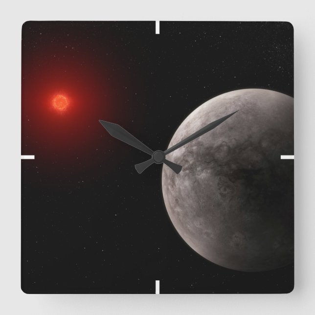Reloj Cuadrado El Hot Rocky Exoplanet Trappist-1 B. (Anverso)