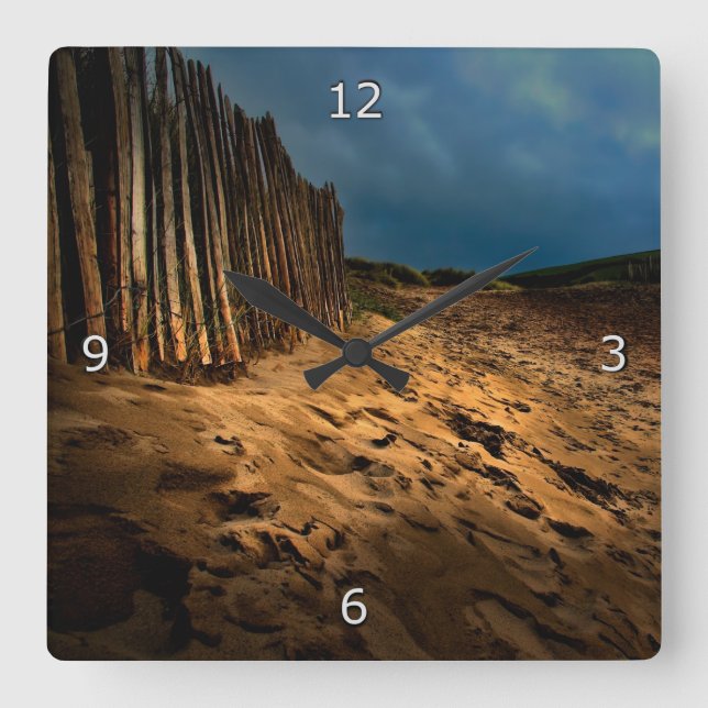 Reloj Cuadrado El ir a casa de la playa (Anverso)