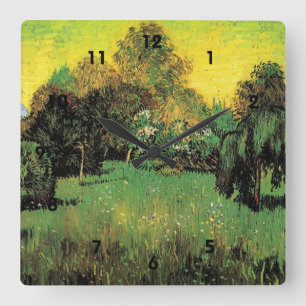 Reloj Cuadrado El jardín del poeta de Vincent van Gogh.