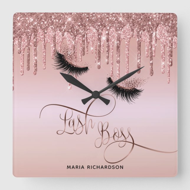 Reloj Cuadrado El Jefe Lash maquilló Ojos De Filo De Ojos Lanza D (Anverso)