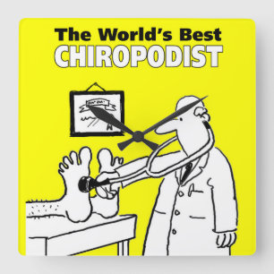 Reloj Cuadrado El mejor chiropodista del mundo