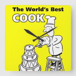 Reloj Cuadrado El mejor cocinero del mundo