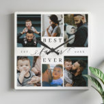 Reloj Cuadrado El mejor padre de la historia | Collage de fotos d<br><div class="desc">Celebra el amor eterno y los preciados recuerdos de tu familia con nuestro reloj de pared de Collage de fotos del mejor padre de la historia. Este reloj de pared personalizado es un regalo ideal para el Día del Padre, cumpleaños o cualquier ocasión que honre al padre especial en tu...</div>