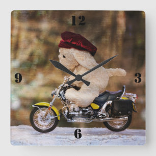 Reloj Cuadrado El motociclista
