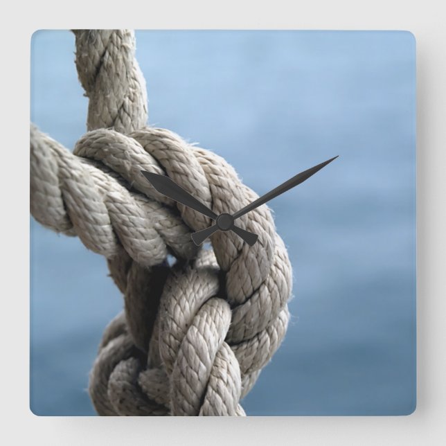 Reloj Cuadrado El nudo de los marineros (Anverso)
