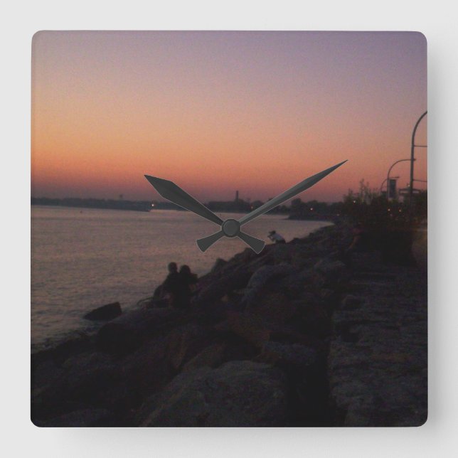 Reloj Cuadrado El paseo marítimo (Anverso)