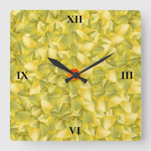Reloj Cuadrado El poder de pétalos (Anverso)