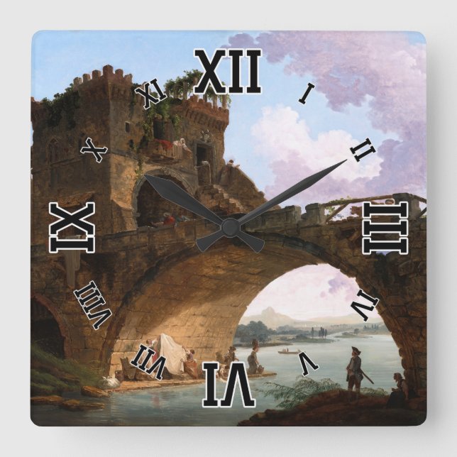 Reloj Cuadrado El Ponte Salario de Hubert Robert (Anverso)