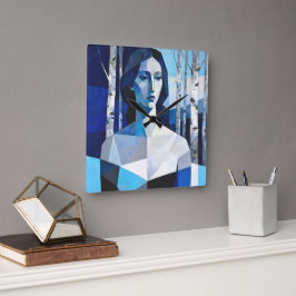 Reloj Cuadrado El Porte de “Caelith” – Un Retrato Abstracto