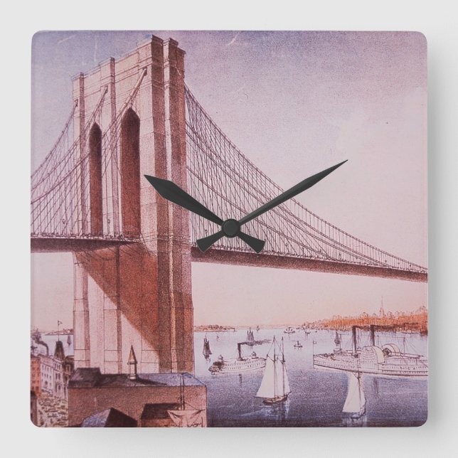 Reloj Cuadrado El puente de Brooklyn (Anverso)