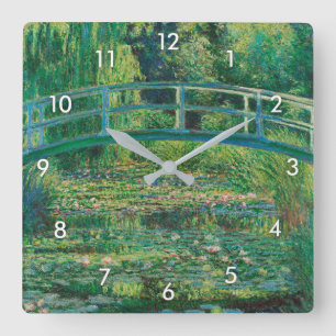 Reloj Cuadrado El puente japonés (estanque de lirio-agua), Monet