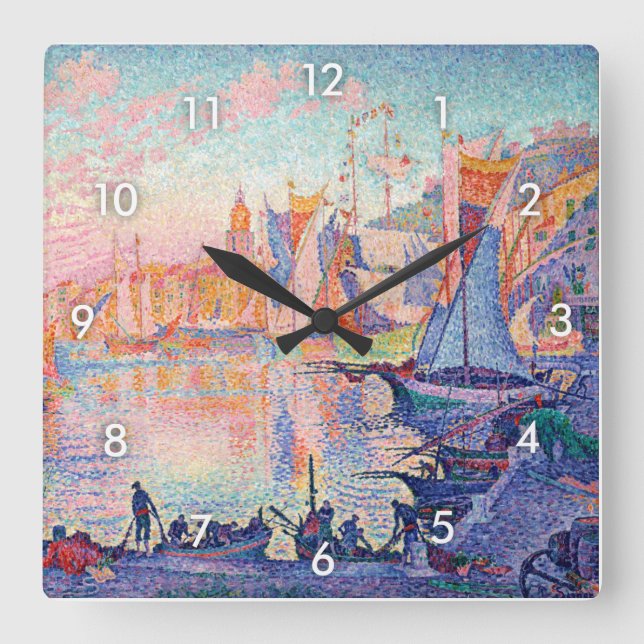 Reloj Cuadrado El puerto de Saint-Tropez, Signac (Anverso)