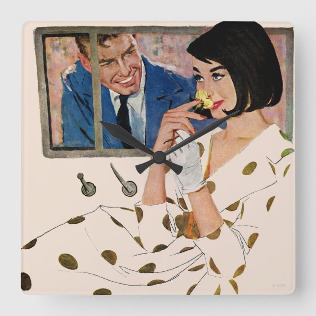 Reloj Cuadrado El Rosa de oro (Anverso)