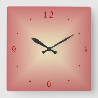 Reloj Cuadrado El rosa polvoriento vibrante/el limón >Kitchen el