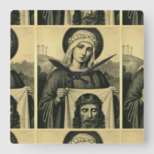 Reloj Cuadrado El Santo Rostro De Jesús