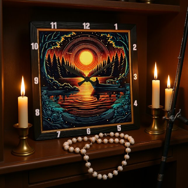 Reloj Cuadrado El sueño de los angloparlantes nocturnos (Subido por el creador)