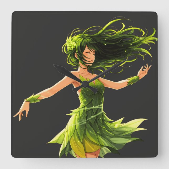 Reloj Cuadrado El susurro del viento (Anverso)