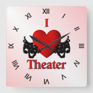 Reloj Cuadrado El Teatro del Corazón Rosa
