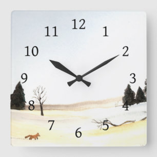 Reloj Cuadrado El zorro pequeño