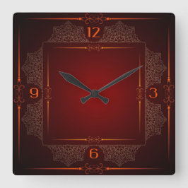 Reloj Cuadrado Elegancia roja