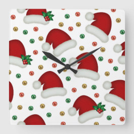Reloj Cuadrado Elegant Christmas Wall Clock – Festive Winter Time