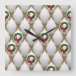 Reloj Cuadrado Elegant Christmas Wall Clock – Festive Winter Time
